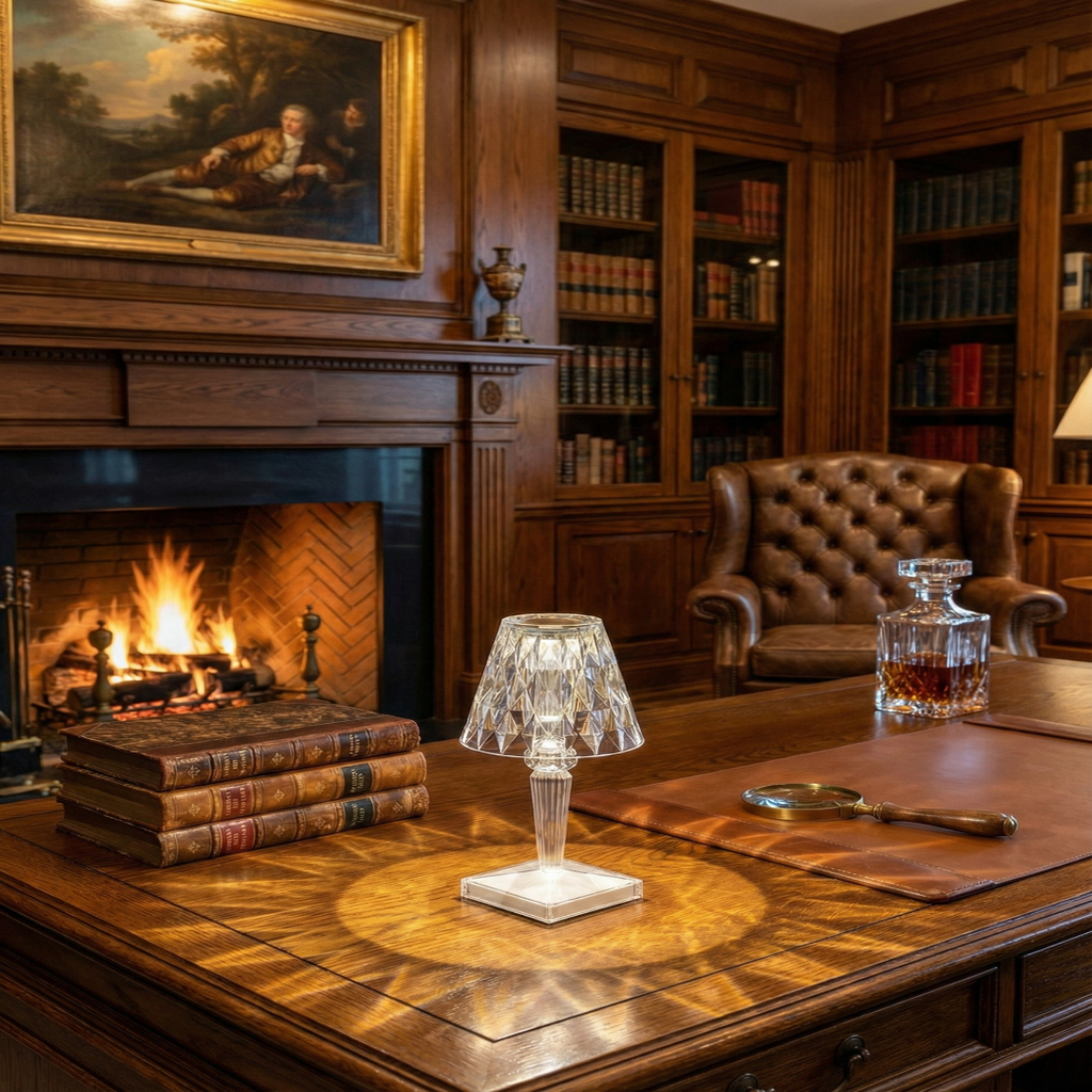 Rechargeable Crystal Table Lamp – Touch Control Cordless Bedside Lighting