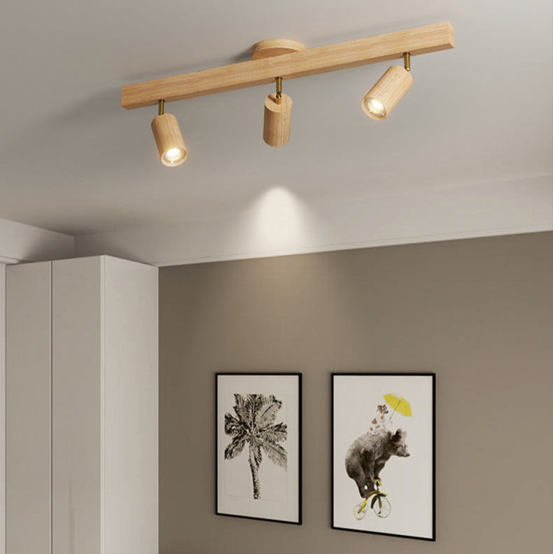 Wooden Ceiling Spotlight Lamp – Minimalist LED Light for Modern Interiors 6