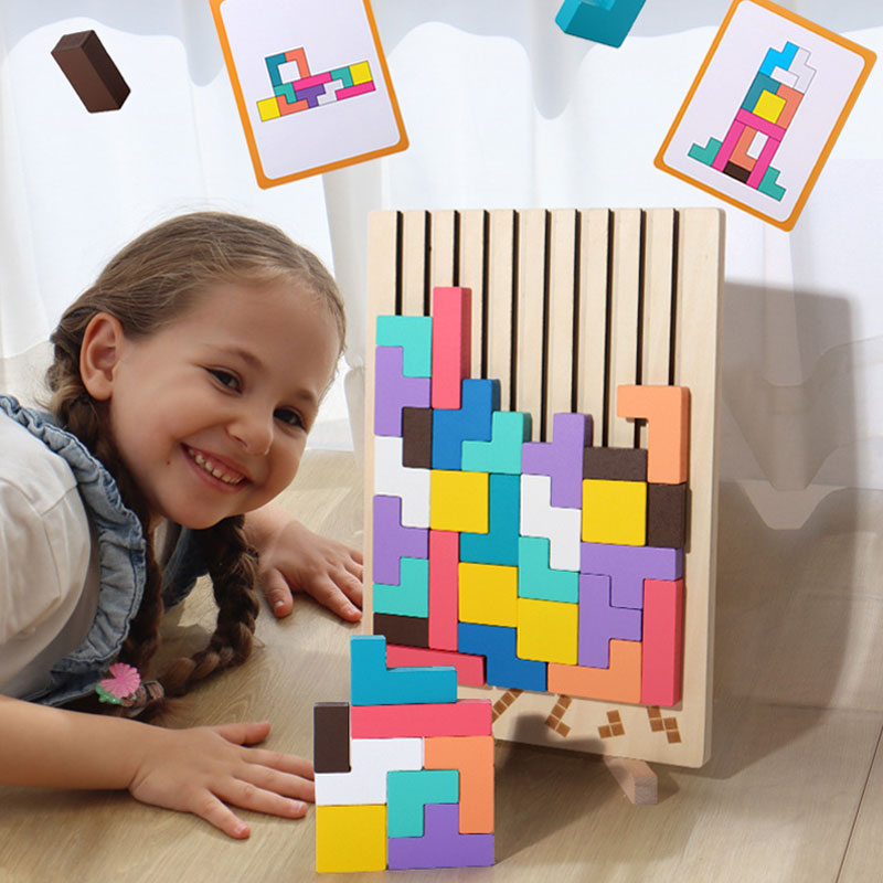 Wooden Stacking Puzzle Toy – Fun, Educational, and Engaging-Unique Casa-Unique Casa