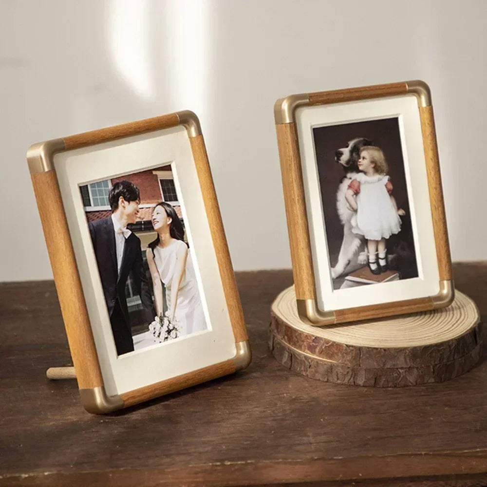Wooden Tabletop Photo Frame – Elegant Vintage Style for Home and Office-Home Decoration-Unique Casa-Unique Casa