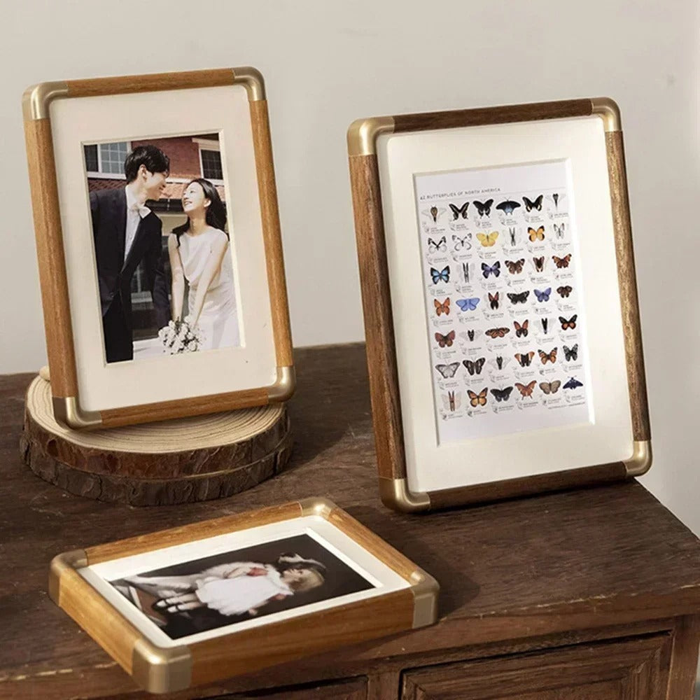Wooden Tabletop Photo Frame – Elegant Vintage Style for Home and Office-Home Decoration-Unique Casa-Unique Casa