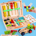 Wooden Toolbox Toy – 35-Piece Construction Set for Creative Learning-Kids Toys-Unique Casa-Unique Casa