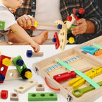 Wooden Toolbox Toy – 35-Piece Construction Set for Creative Learning-Kids Toys-Unique Casa-Unique Casa