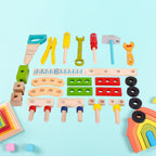 Wooden Toolbox Toy – 35-Piece Construction Set for Creative Learning-Kids Toys-Unique Casa-Unique Casa