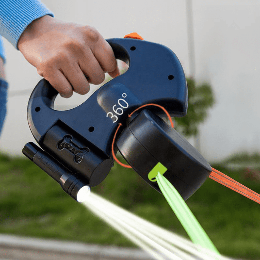 Wrap-Free Double Dog Leash with Flashlight – Walk Two Dogs with Ease and Safety-Pet Supplies-Unique Casa-Unique Casa