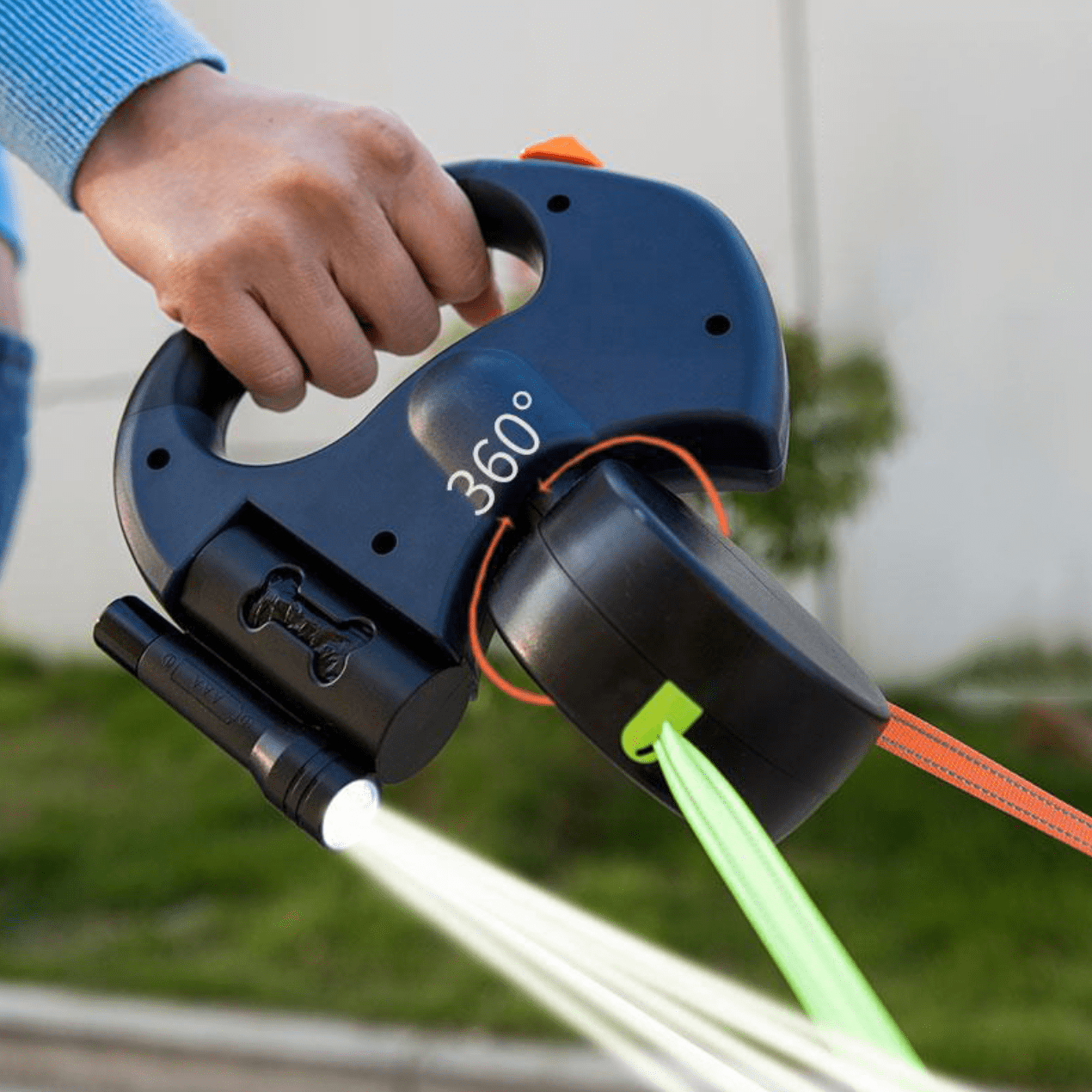 Wrap-Free Double Dog Leash with Flashlight – Walk Two Dogs with Ease and Safety-Pet Supplies-Unique Casa-Unique Casa